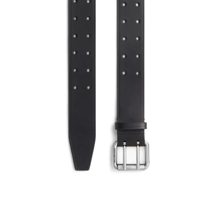 Balenciaga Belts Men Men039s Double Prong Chunky Belt In Black Black