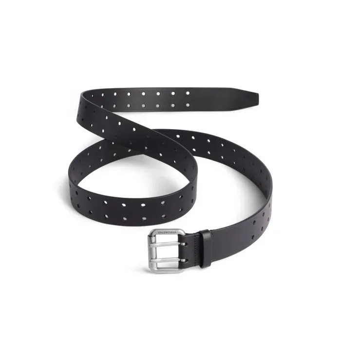 Balenciaga Belts Men Men039s Double Prong Chunky Belt In Black Black Balenciaga Belts Men Men039s Double Prong Chunky Belt In Black Black