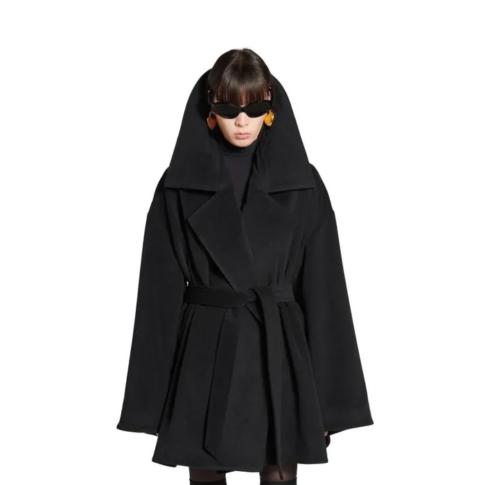 Balenciaga Coats and Jackets Women Women039s High Collar Jacket In Black Black