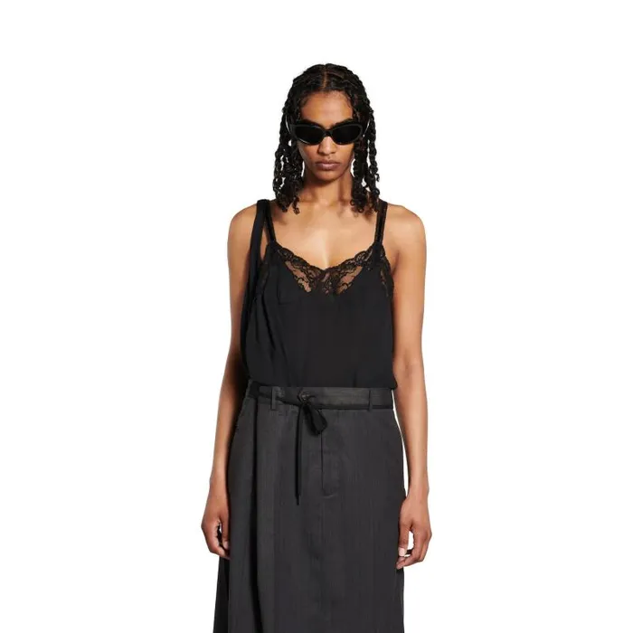 Balenciaga Dresses and Skirts Women Women039s Patched Slip Dress In Black Black Balenciaga Dresses and Skirts Women Women039s Patched Slip Dress In Black Black