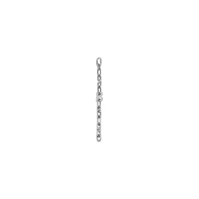 Balenciaga Jewelry WomenMen B Chain Thin Bracelet In Silver Silver