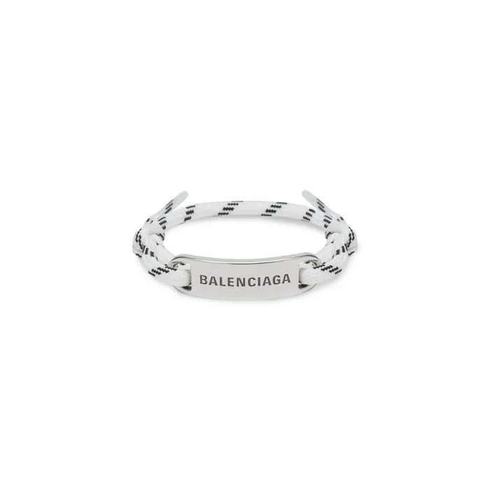 Balenciaga Jewelry WomenMen Plate Bracelet In White White Balenciaga Jewelry WomenMen Plate Bracelet In White White