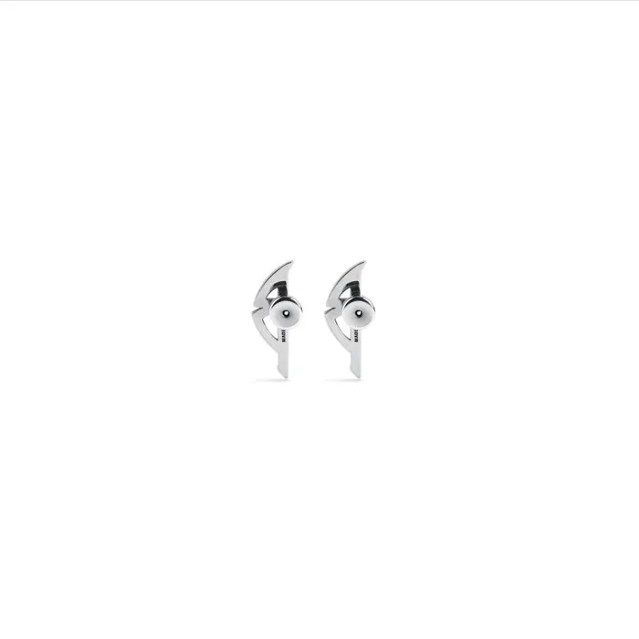 Balenciaga Jewelry WomenMen Typo Metal Earrings In Silver Silver Balenciaga Jewelry WomenMen Typo Metal Earrings In Silver Silver