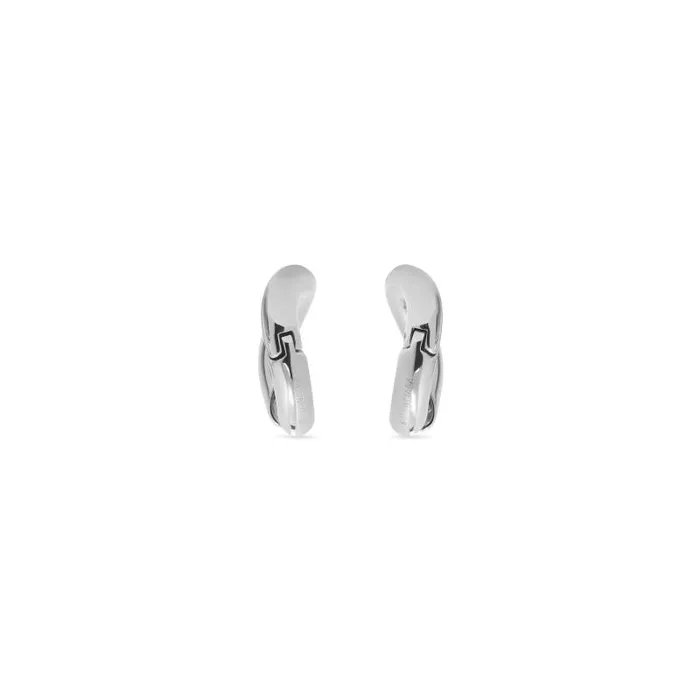 Balenciaga Jewelry Women Women039s Loop Earrings In Silver Silver