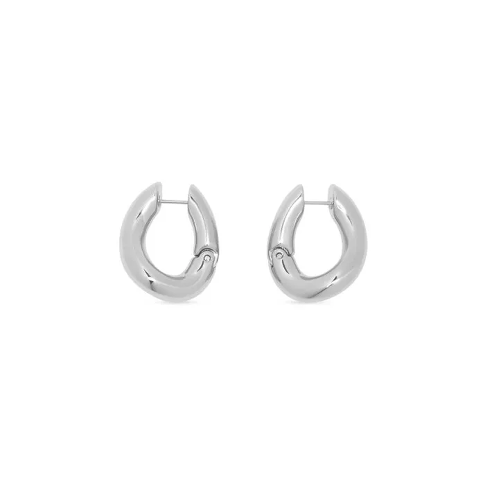 Balenciaga Jewelry Women Women039s Loop Earrings In Silver Silver