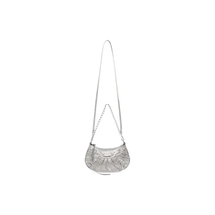 Balenciaga Mini Bags Women Women039s Le Cagole Mini Bag With Chain And Rhinestones In Grey Grey Balenciaga Mini Bags Women Women039s Le Cagole Mini Bag With Chain And Rhinestones In Grey Grey
