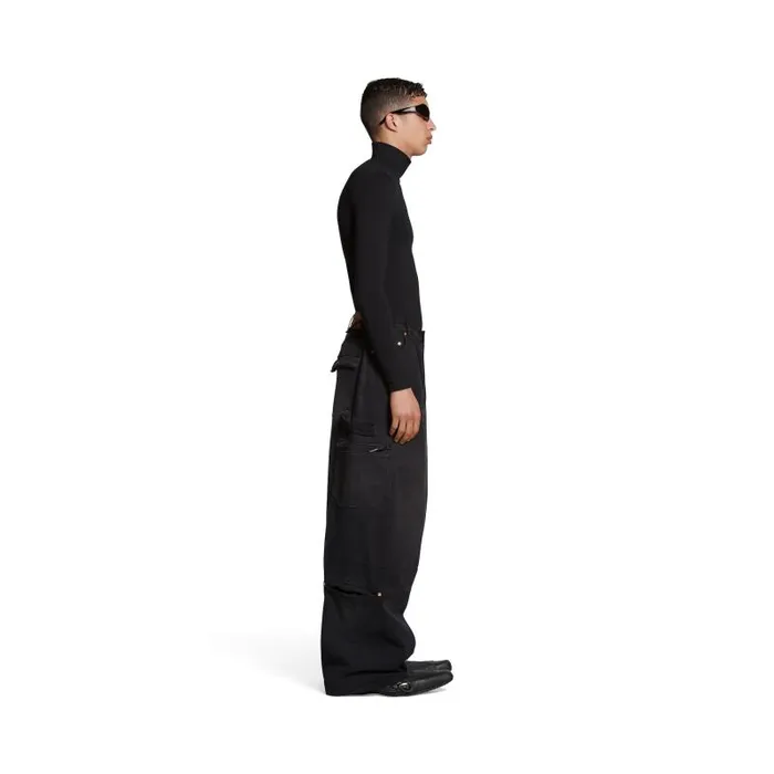 Balenciaga Pants WomenMen Cargo Pants In Black Black Balenciaga Pants WomenMen Cargo Pants In Black Black