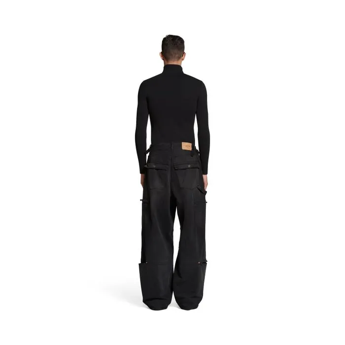 Balenciaga Pants WomenMen Cargo Pants In Black Black Balenciaga Pants WomenMen Cargo Pants In Black Black