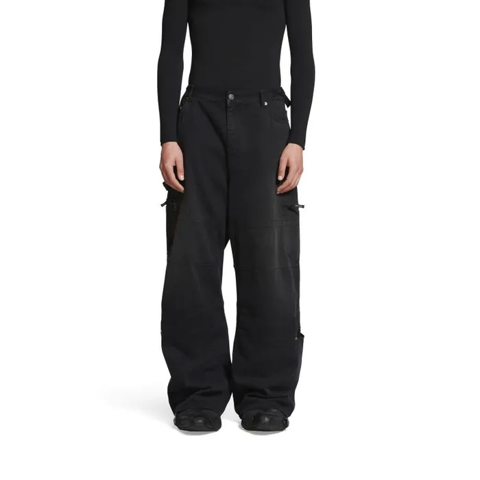 Balenciaga Pants WomenMen Cargo Pants In Black Black Balenciaga Pants WomenMen Cargo Pants In Black Black