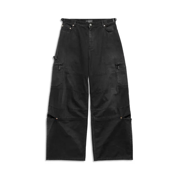Balenciaga Pants WomenMen Cargo Pants In Black Black Balenciaga Pants WomenMen Cargo Pants In Black Black