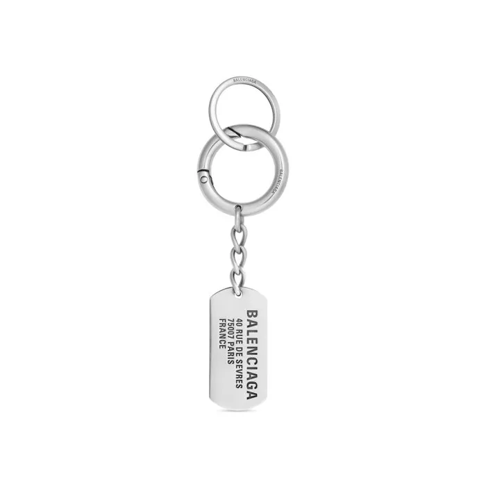 Balenciaga Phone Accessories and Keyrings WomenMen Tags Keychain In Antique Silver Antique Silver Balenciaga Phone Accessories and Keyrings WomenMen Tags Keychain In Antique Silver Antique Silver