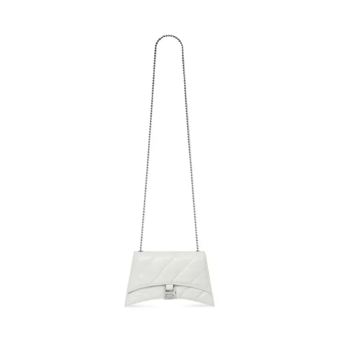Balenciaga Shoulder Bags Women Women039s Crush Xs Chain Bag Quilted In Optic White Optic White Balenciaga Shoulder Bags Women Women039s Crush Xs Chain Bag Quilted In Optic White Optic White