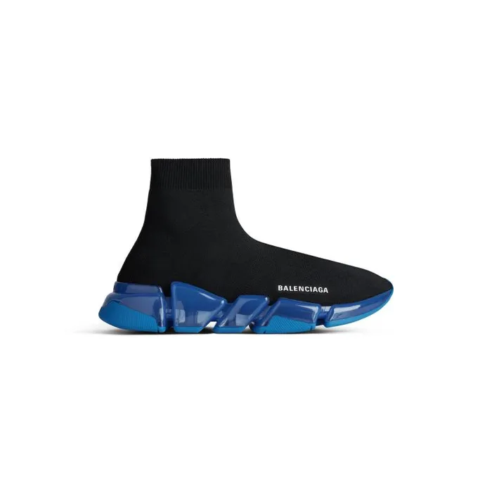 Balenciaga Sneakers Men Men039s Speed 20 Full Clear Sole Recycled Knit Sneaker In Blackblue Blackblue Balenciaga Sneakers Men Men039s Speed 20 Full Clear Sole Recycled Knit Sneaker In Blackblue Blackblue