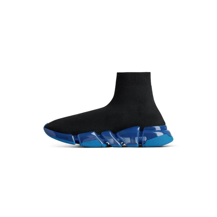 Balenciaga Sneakers Men Men039s Speed 20 Full Clear Sole Recycled Knit Sneaker In Blackblue Blackblue Balenciaga Sneakers Men Men039s Speed 20 Full Clear Sole Recycled Knit Sneaker In Blackblue Blackblue