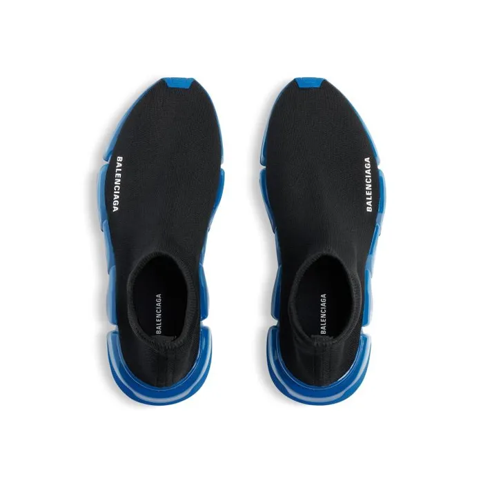 Balenciaga Sneakers Men Men039s Speed 20 Full Clear Sole Recycled Knit Sneaker In Blackblue Blackblue Balenciaga Sneakers Men Men039s Speed 20 Full Clear Sole Recycled Knit Sneaker In Blackblue Blackblue