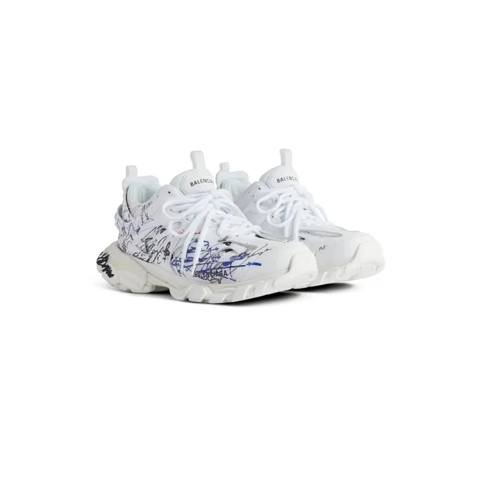 Balenciaga Sneakers Women Women039s Track Autographe Sneaker In Whiteblackbluered Whiteblackbluered Balenciaga Sneakers Women Women039s Track Autographe Sneaker In Whiteblackbluered Whiteblackbluered