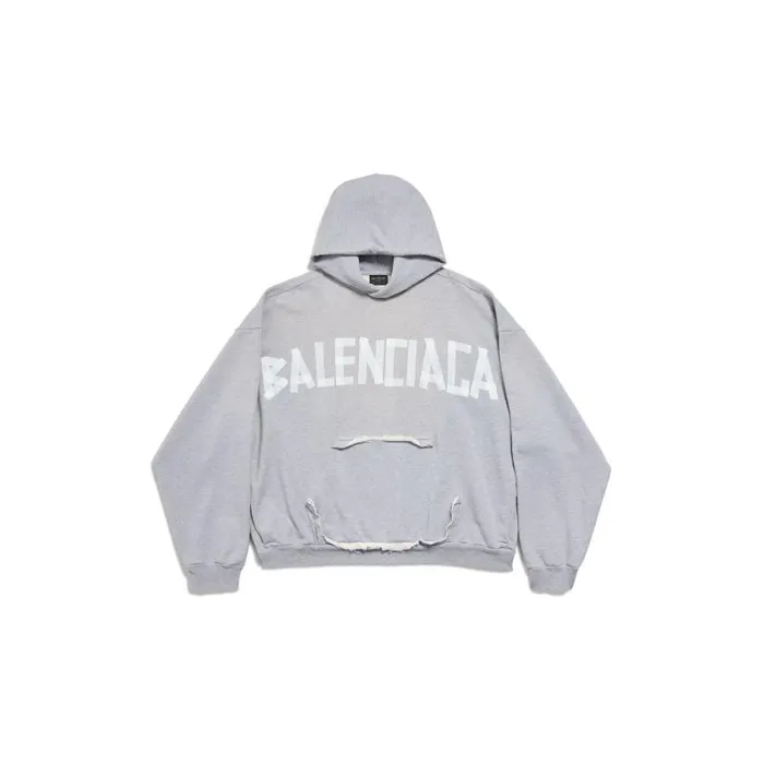 Balenciaga Sweatshirts and Hoodies Men Men039s New Tape Type Tr Ripped Pocket Hoodie In Grey Grey