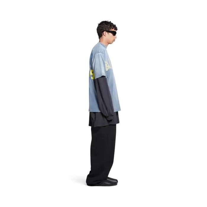 Balenciaga Tshirts Men Men039s Tape Type Tshirt Medium Fit In Faded Blue Faded Blue Balenciaga Tshirts Men Men039s Tape Type Tshirt Medium Fit In Faded Blue Faded Blue