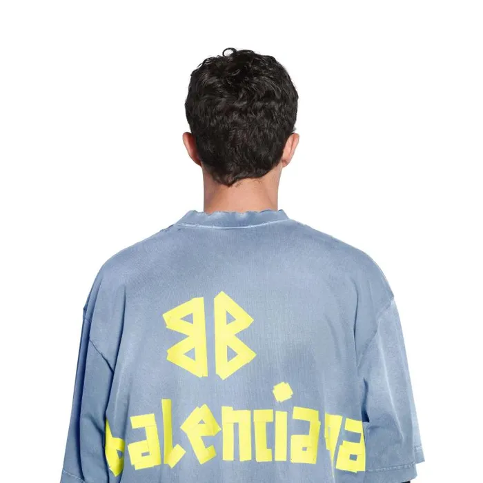 Balenciaga Tshirts Men Men039s Tape Type Tshirt Medium Fit In Faded Blue Faded Blue Balenciaga Tshirts Men Men039s Tape Type Tshirt Medium Fit In Faded Blue Faded Blue
