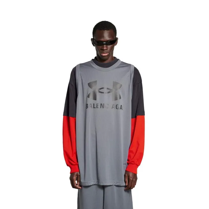 Balenciaga Tshirts Men Men039s Under Armour Triple Layered Tshirt In Greyblackred Greyblackred Balenciaga Tshirts Men Men039s Under Armour Triple Layered Tshirt In Greyblackred Greyblackred