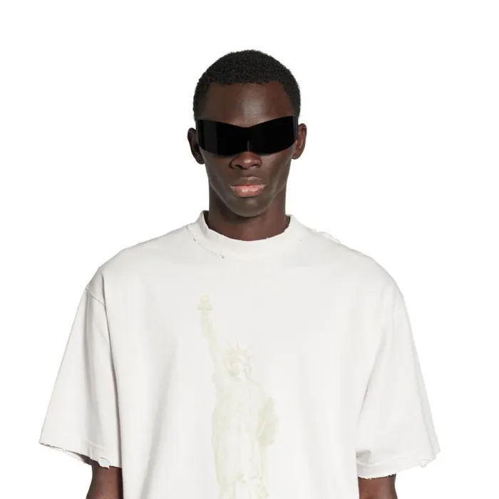 Balenciaga Tshirts WomenMen Paris Liberty Tshirt Medium Fit In Off White Off White Balenciaga Tshirts WomenMen Paris Liberty Tshirt Medium Fit In Off White Off White
