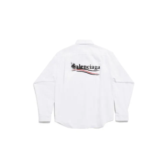 Balenciaga Tops and Shirts Men Men039s Political Stencil Shirt Large Fit In White White Balenciaga Tops and Shirts Men Men039s Political Stencil Shirt Large Fit In White White
