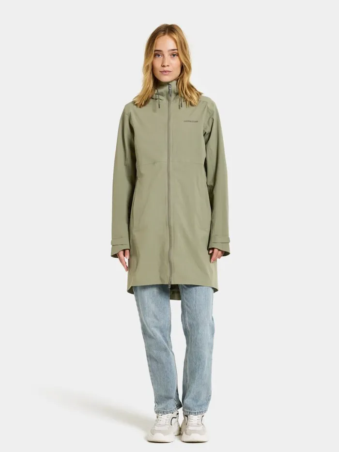 Bea Parka Dusty Olive Women Didriksons Spring Jackets
