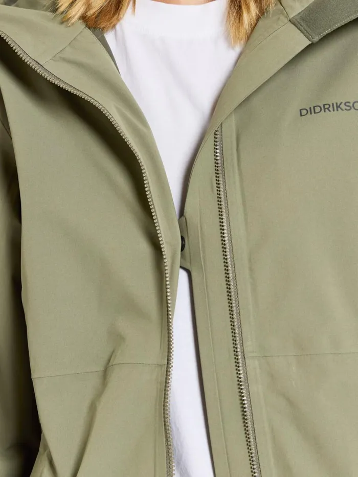 Bea Parka Dusty Olive Women Didriksons Spring Jackets