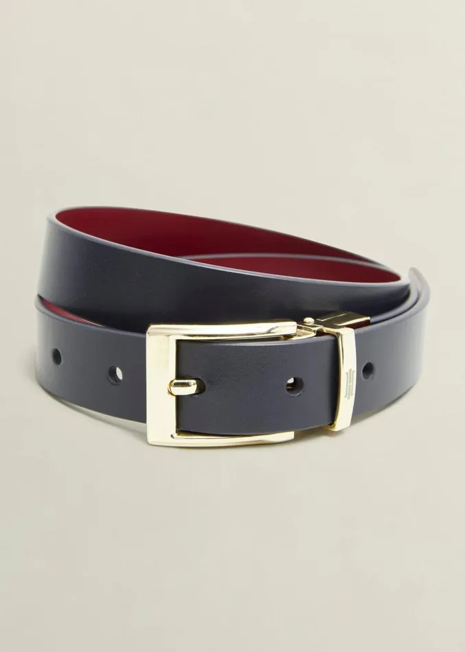 Belts Women HOBBS Pauline Reversible Hip Belt Navy Red