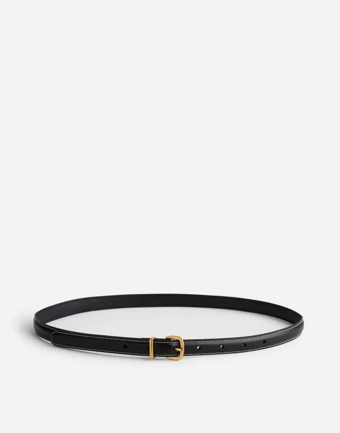 Belts Women Madewell The Essential Skinny Leather Belt True Black