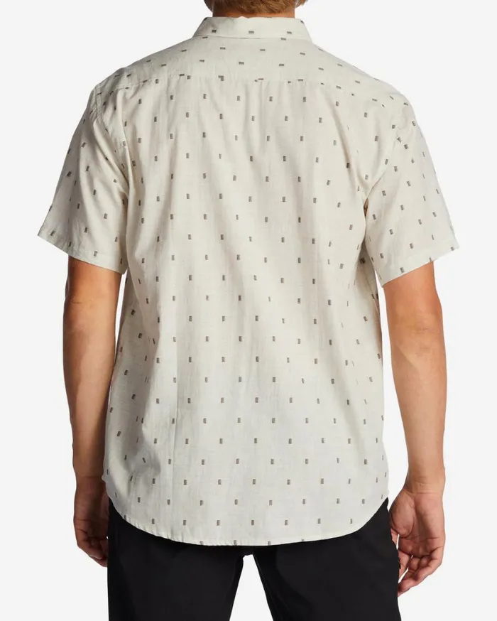 Billabong All Day Jacquard Short Sleeve Shirt Cream Mens Shirts Billabong All Day Jacquard Short Sleeve Shirt Cream Mens Shirts