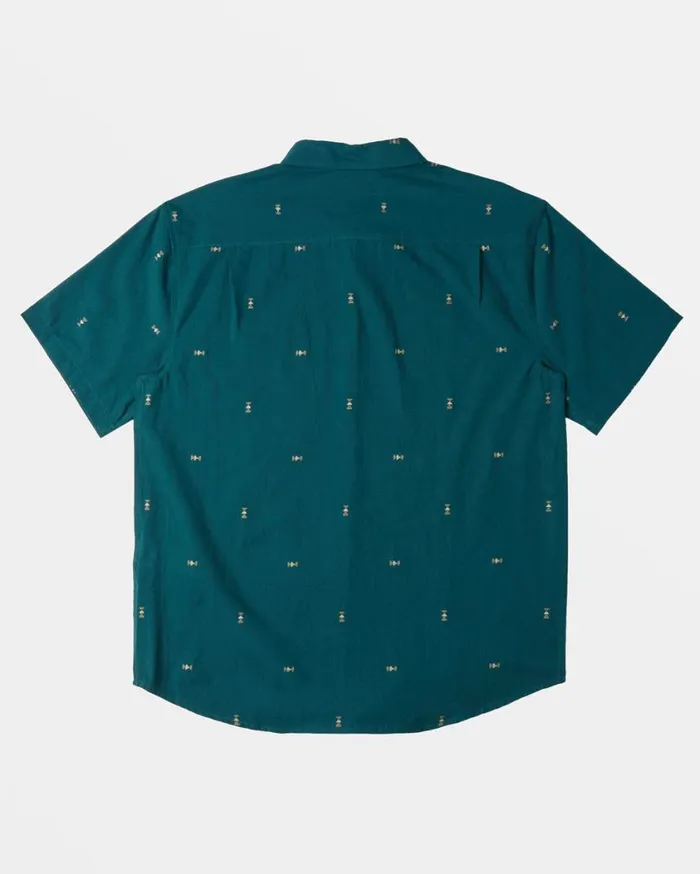 Billabong All Day Jacquard Short Sleeve Shirt Real Teal Mens Shirts Billabong All Day Jacquard Short Sleeve Shirt Real Teal Mens Shirts