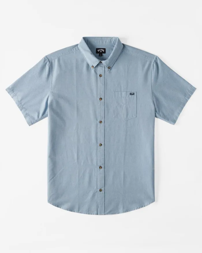 Billabong All Day Short Sleeve Shirt Powder Blue Mens Shirts Billabong All Day Short Sleeve Shirt Powder Blue Mens Shirts