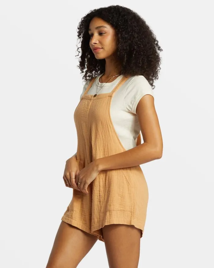 Billabong Beach Crush Romper Baked Clay Womens Shorts Billabong Beach Crush Romper Baked Clay Womens Shorts