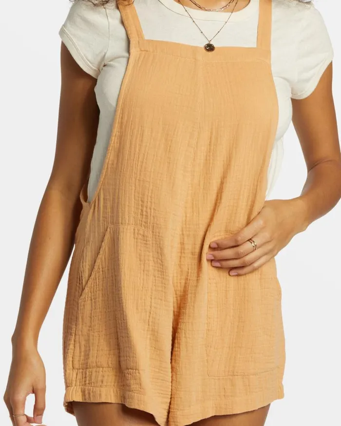 Billabong Beach Crush Romper Baked Clay Womens Shorts Billabong Beach Crush Romper Baked Clay Womens Shorts
