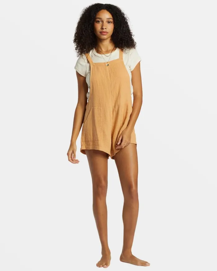Billabong Beach Crush Romper Baked Clay Womens Shorts Billabong Beach Crush Romper Baked Clay Womens Shorts