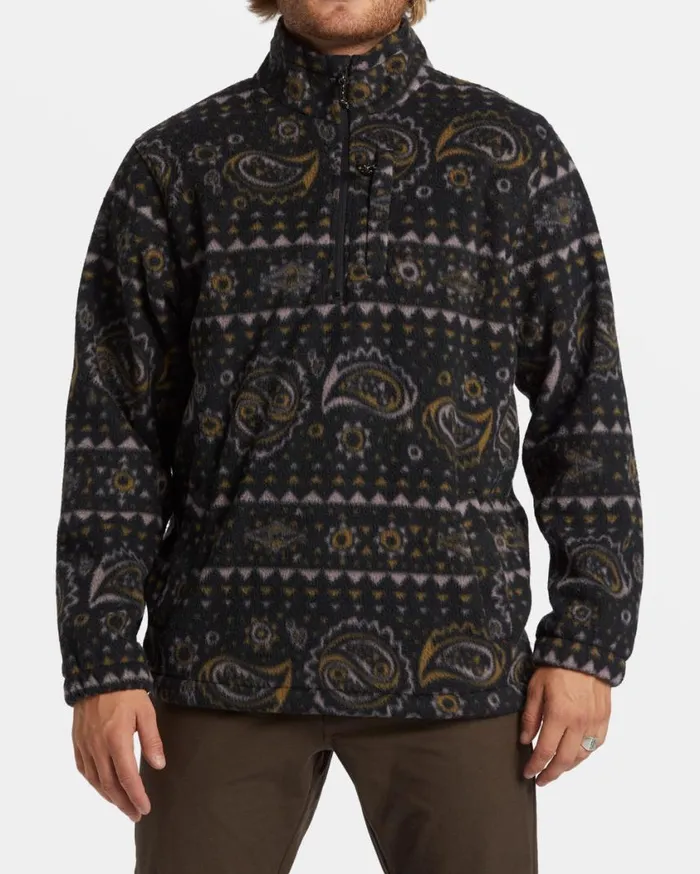 Billabong Boundary Polar Fleece Half Zip Pullover Black Mens Hoodies and Fleece Billabong Boundary Polar Fleece Half Zip Pullover Black Mens Hoodies and Fleece