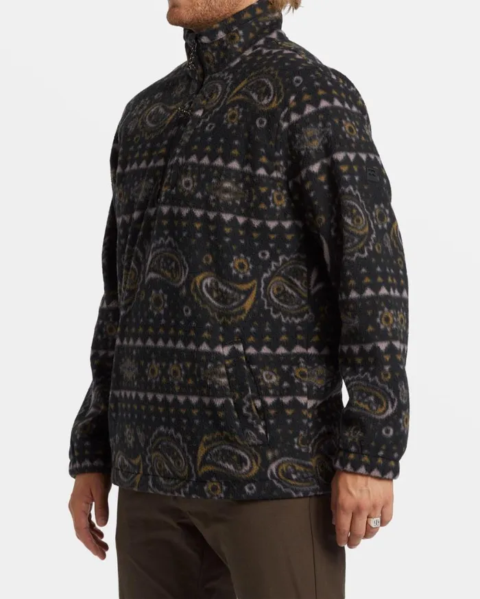 Billabong Boundary Polar Fleece Half Zip Pullover Black Mens Hoodies and Fleece Billabong Boundary Polar Fleece Half Zip Pullover Black Mens Hoodies and Fleece