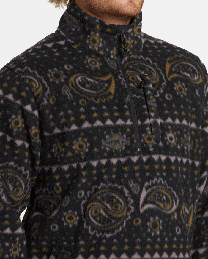 Billabong Boundary Polar Fleece Half Zip Pullover Black Mens Hoodies and Fleece Billabong Boundary Polar Fleece Half Zip Pullover Black Mens Hoodies and Fleece
