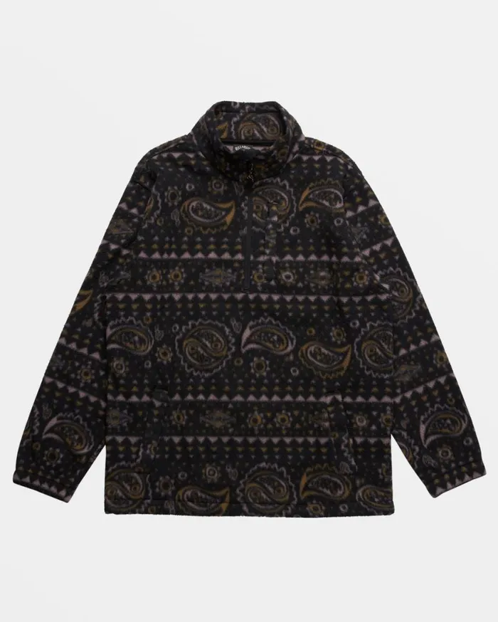 Billabong Boundary Polar Fleece Half Zip Pullover Black Mens Hoodies and Fleece Billabong Boundary Polar Fleece Half Zip Pullover Black Mens Hoodies and Fleece