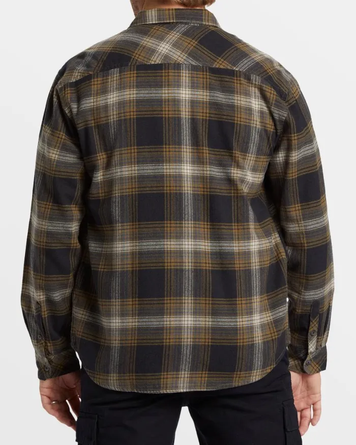 Billabong Coastline Long Sleeve Flannel Shirt Military Mens Shirts Billabong Coastline Long Sleeve Flannel Shirt Military Mens Shirts
