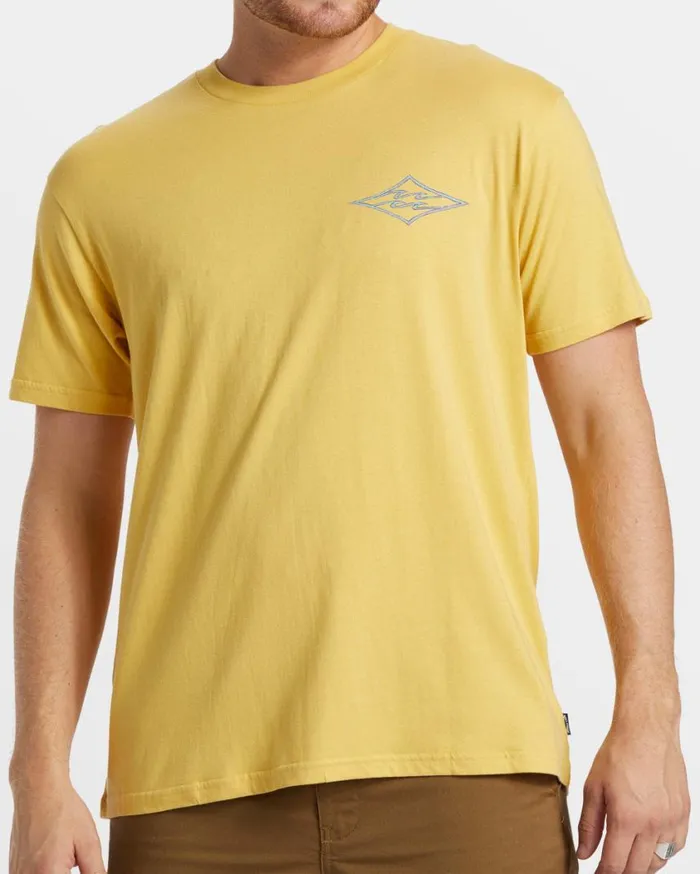 Billabong Crayon Wave TShirt Sunny Mens TShirts Billabong Crayon Wave TShirt Sunny Mens TShirts