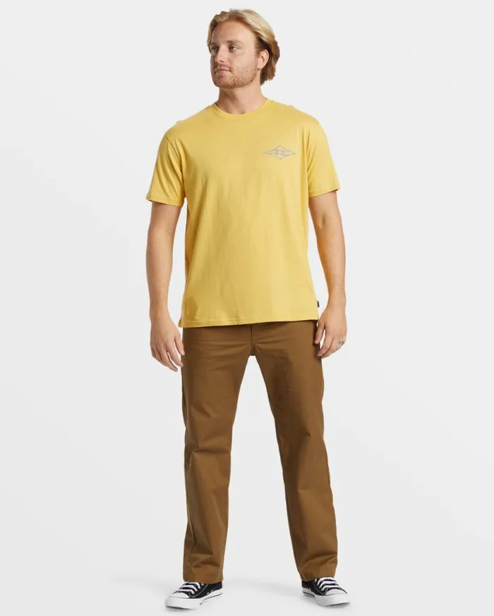 Billabong Crayon Wave TShirt Sunny Mens TShirts Billabong Crayon Wave TShirt Sunny Mens TShirts