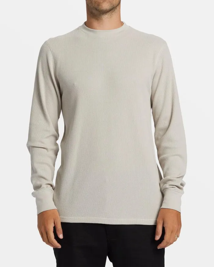 Billabong Essential Long Sleeve Thermal Top Stone Mens Essentials TShirts