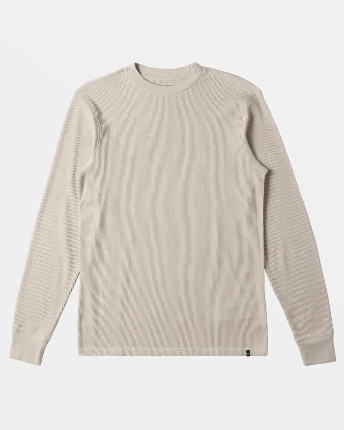 Billabong Essential Long Sleeve Thermal Top Stone Mens Essentials TShirts Billabong Essential Long Sleeve Thermal Top Stone Mens Essentials TShirts