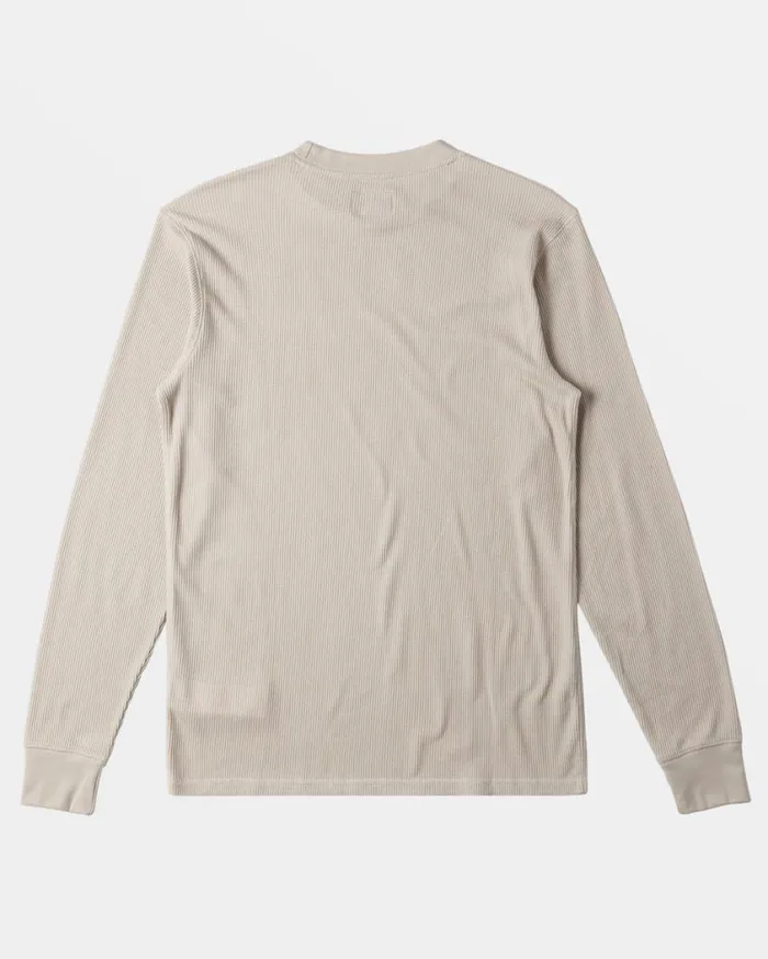 Billabong Essential Long Sleeve Thermal Top Stone Mens Essentials TShirts Billabong Essential Long Sleeve Thermal Top Stone Mens Essentials TShirts