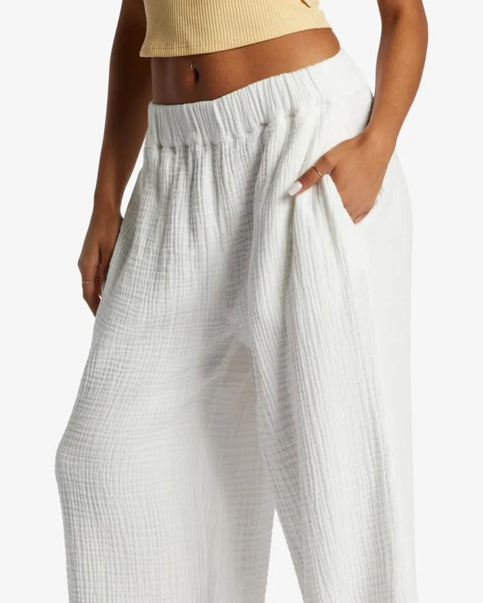 Billabong Follow Me Pant 2 Pants Salt Crystal Womens Jeans and Pants Billabong Follow Me Pant 2 Pants Salt Crystal Womens Jeans and Pants