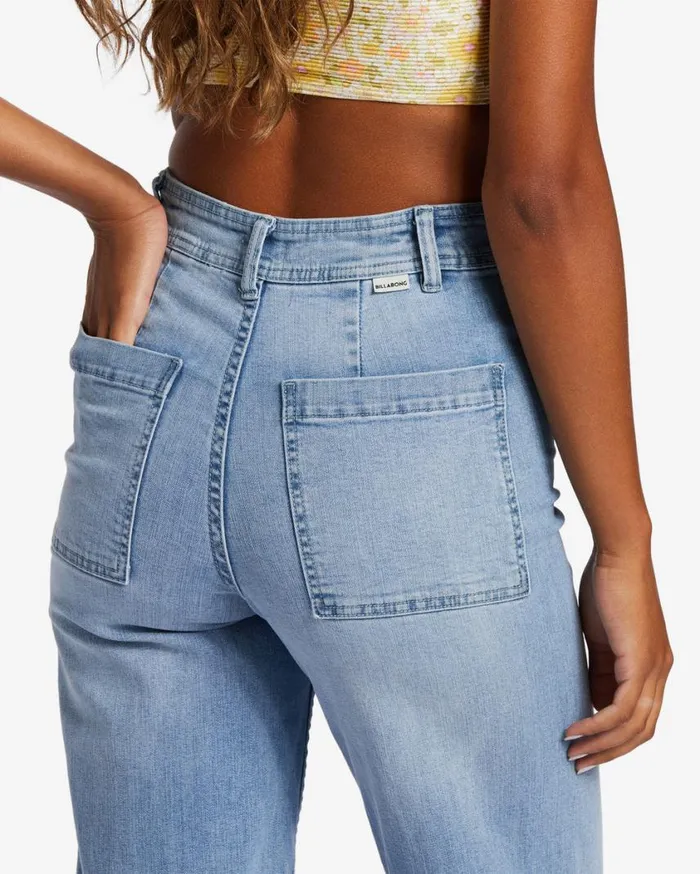 Billabong Free Fall Indigo WideLeg Jeans Surf Spray Womens Jeans and Pants Billabong Free Fall Indigo WideLeg Jeans Surf Spray Womens Jeans and Pants