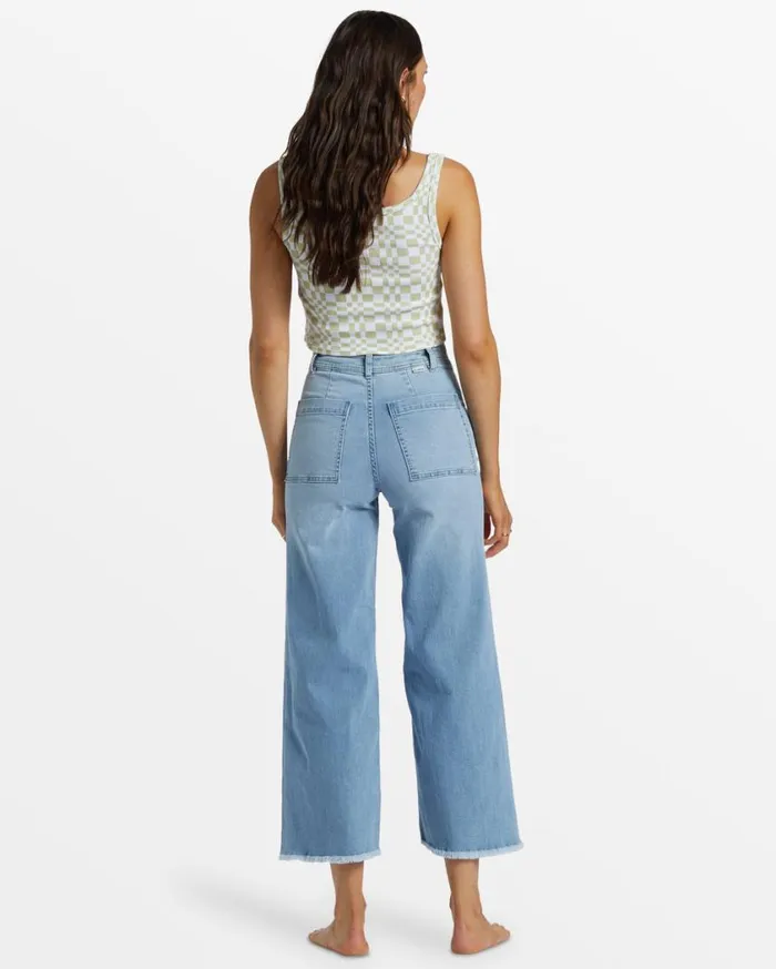 Billabong Free Fall Indigo WideLeg Jeans Surf Spray Womens Jeans and Pants Billabong Free Fall Indigo WideLeg Jeans Surf Spray Womens Jeans and Pants