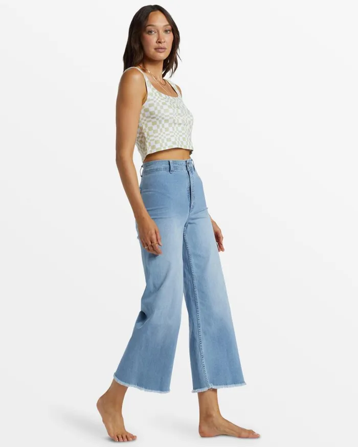 Billabong Free Fall Indigo WideLeg Jeans Surf Spray Womens Jeans and Pants Billabong Free Fall Indigo WideLeg Jeans Surf Spray Womens Jeans and Pants